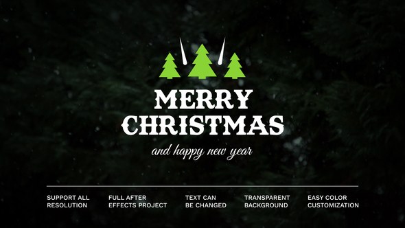 Christmas Titles Video Displays template preview