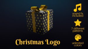 Videohive Gift Box Logo Christmas and New Year 2022 Logo Stings template preview