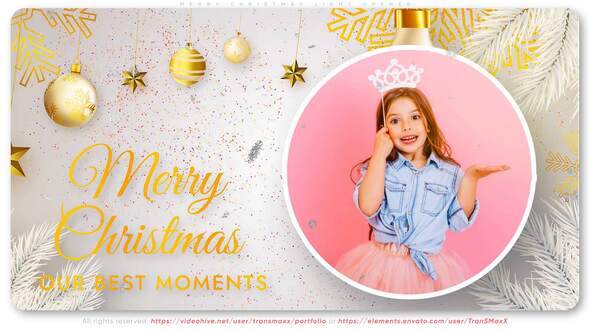 Merry Christmas Light Opener Video Displays template preview