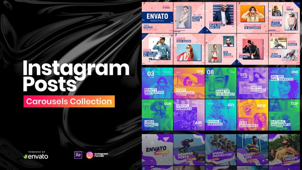 Instagram Posts Collection Video Displays template preview