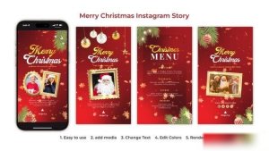 Videohive Merry Christmas Instagram Story | Christmas Opener Openers template preview
