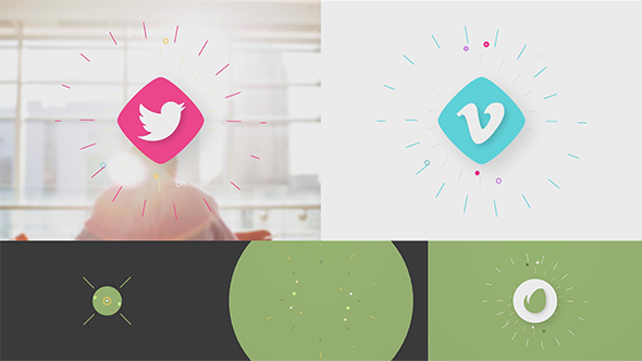 Videohive Flat Shapes Logo Reveal Logo Stings template preview