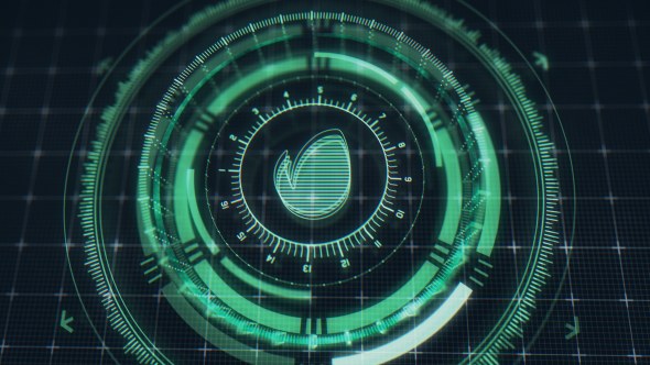 Futuristic HUD Logo Reveal Video Displays template preview