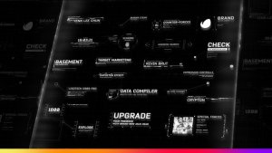 Videohive HUD Titles and Call-Outs Pack II Titles template preview