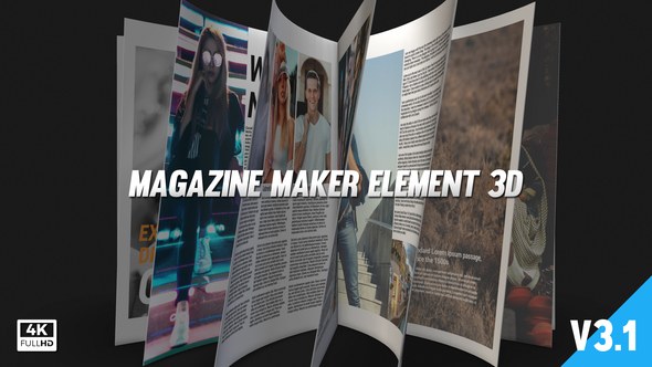 Videohive Magazine Maker Element 3D v3 Elements template preview