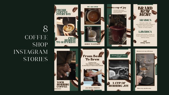Videohive Coffee Shop Instagram Story Product Promo template preview
