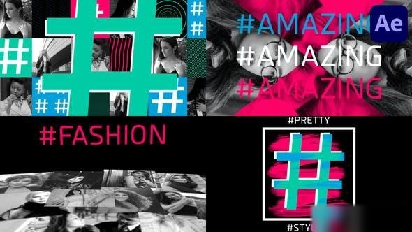 Videohive Hashtag for After Effects Elements template preview