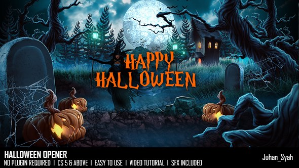 Halloween Opener Video Displays template preview