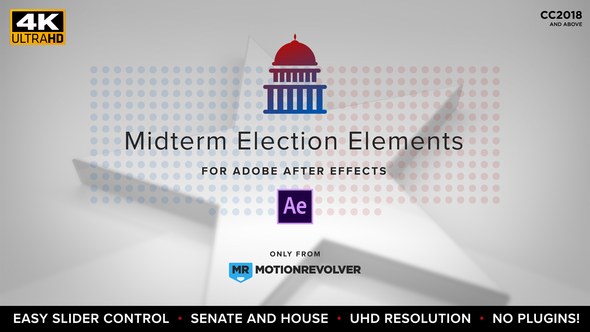Midterm Election Elements | House & Senate Video Displays template preview