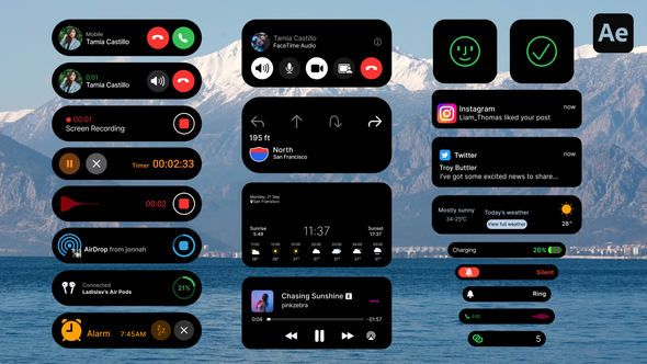Videohive Phone UI Interface Pack Elements template preview