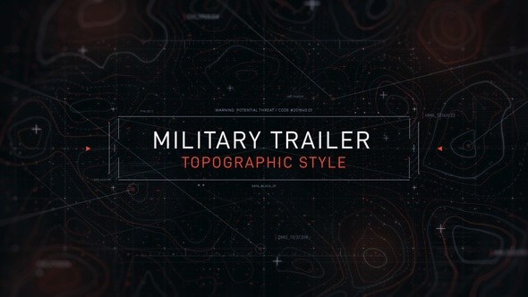 Videohive Topographic Military Trailer Titles template preview