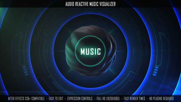 Videohive Audio Reactive Music Visualizer Video Displays template preview