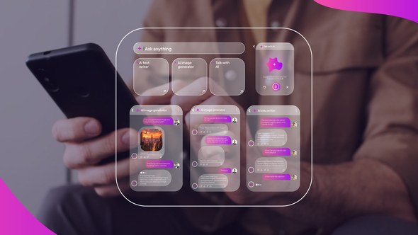 Videohive AI Chat bot Titles template preview