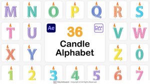 Videohive Candle Alphabet For After Effects Elements template preview