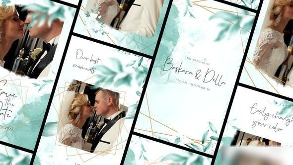 Videohive Aesthetic Wedding Invitation Stories Pack Openers template preview