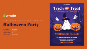 Videohive Halloween Instagram Post Portrait вЂ“ Creative After Effects Video Template Product Promo template preview