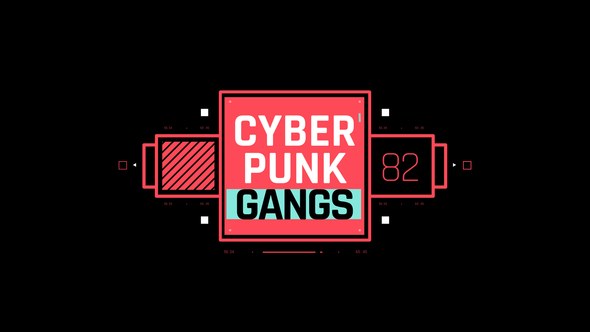 Videohive HUD Cyberpunk Titles Titles template preview