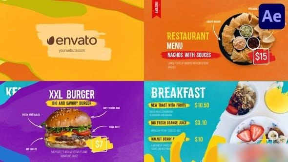 Videohive Restaurant Menu | After Effects Openers template preview