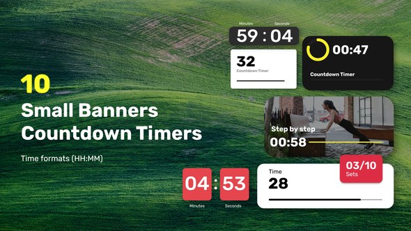 Videohive Small Banners Countdown Timers Elements template preview