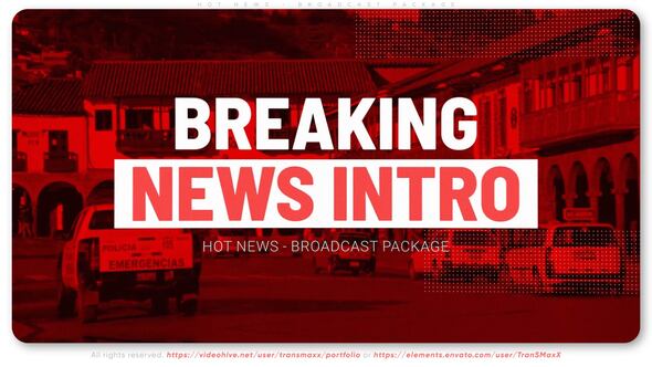 Videohive Hot News - Broadcast Package Broadcast-packages template preview