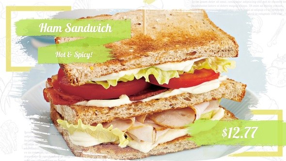 Videohive Restaurant Food Slideshow Product Promo template preview