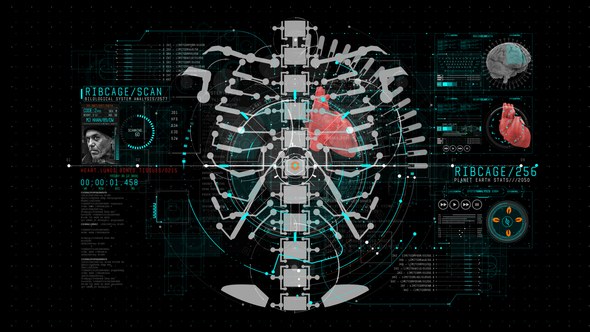Videohive HUD Info Medical 3 Elements template preview