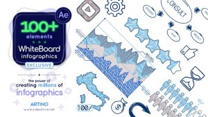 Videohive Whiteboard Infographic Infographics template preview