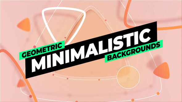 Videohive Geometric Minimalistic Backgrounds Elements template preview