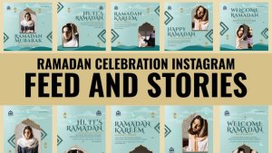 Videohive Ramadan Celebration Feed and Stories Instagram Ramadan template preview
