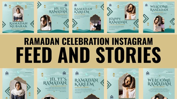 Videohive Ramadan Celebration Feed and Stories Instagram Ramadan template preview