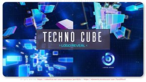 Videohive Techno Cube Logo Reveal Logo Stings template preview