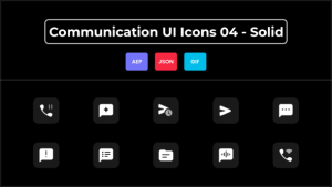 Videohive Communication UI Icons 04 - Solid Elements template preview
