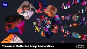 Videohive Carousel Galleries Loop Animation | Mosic Slide Multi Screen Elements template preview