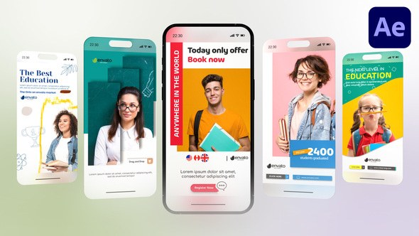 Videohive Instagram - Education 02 Video Displays template preview