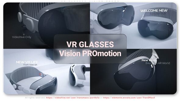 Videohive VR Glasses Vision PROmo Titles template preview