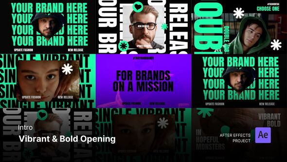 Videohive Intro/Opening - Vibrant & Bold Opening After Effects Project Files Openers template preview