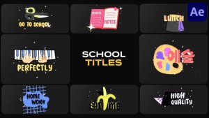 Videohive Sticker School Titles for After Effects Titles template preview