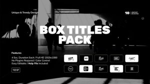 Videohive Box Titles Pack Titles template preview