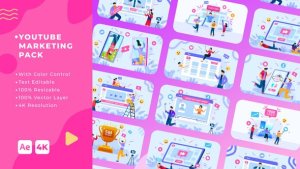 Videohive YouTube Marketing Pack | After Effects Elements template preview