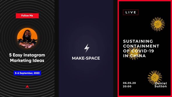Büro Stories 01 Video Displays template preview