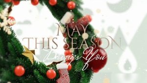 Videohive 3D Christmas Wreath Invitation Openers template preview