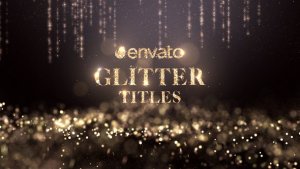 Glitter Titles Video Displays template preview