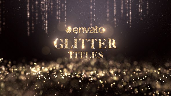 Glitter Titles Video Displays template preview
