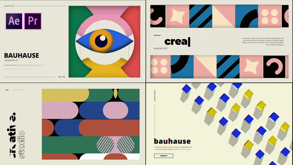 Videohive Bauhaus Stories and Posts Pack Titles template preview