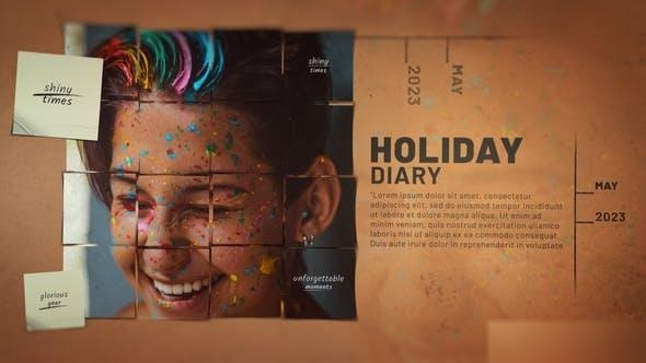 Videohive Post-it Puzzle Slideshow Openers template preview