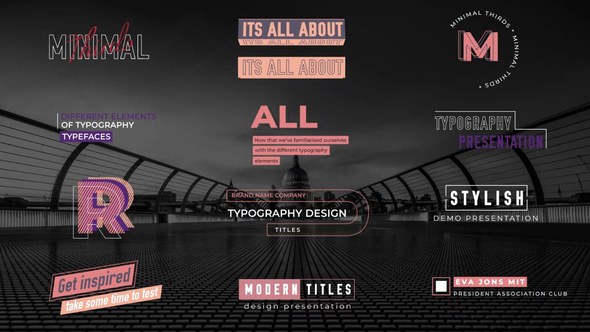 Videohive Minimal Lower thirds titles Elements template preview