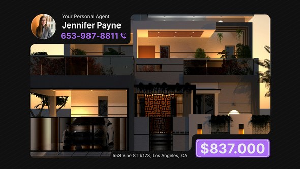 Videohive Bento Real Estate Video Displays template preview