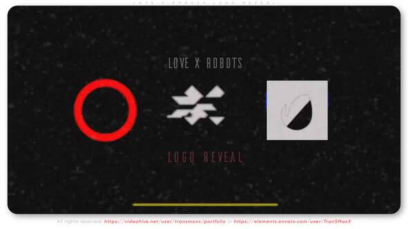 Videohive Love X Robots Logo Reveal Logo Stings template preview
