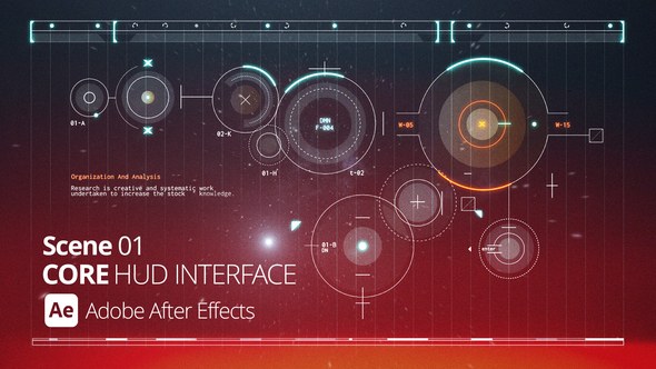 Videohive HUD Interface Core 01 Ae Infographics template preview