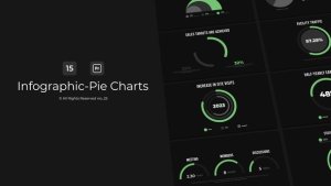 Infographic Pie Charts / PR Premiere Pro template preview